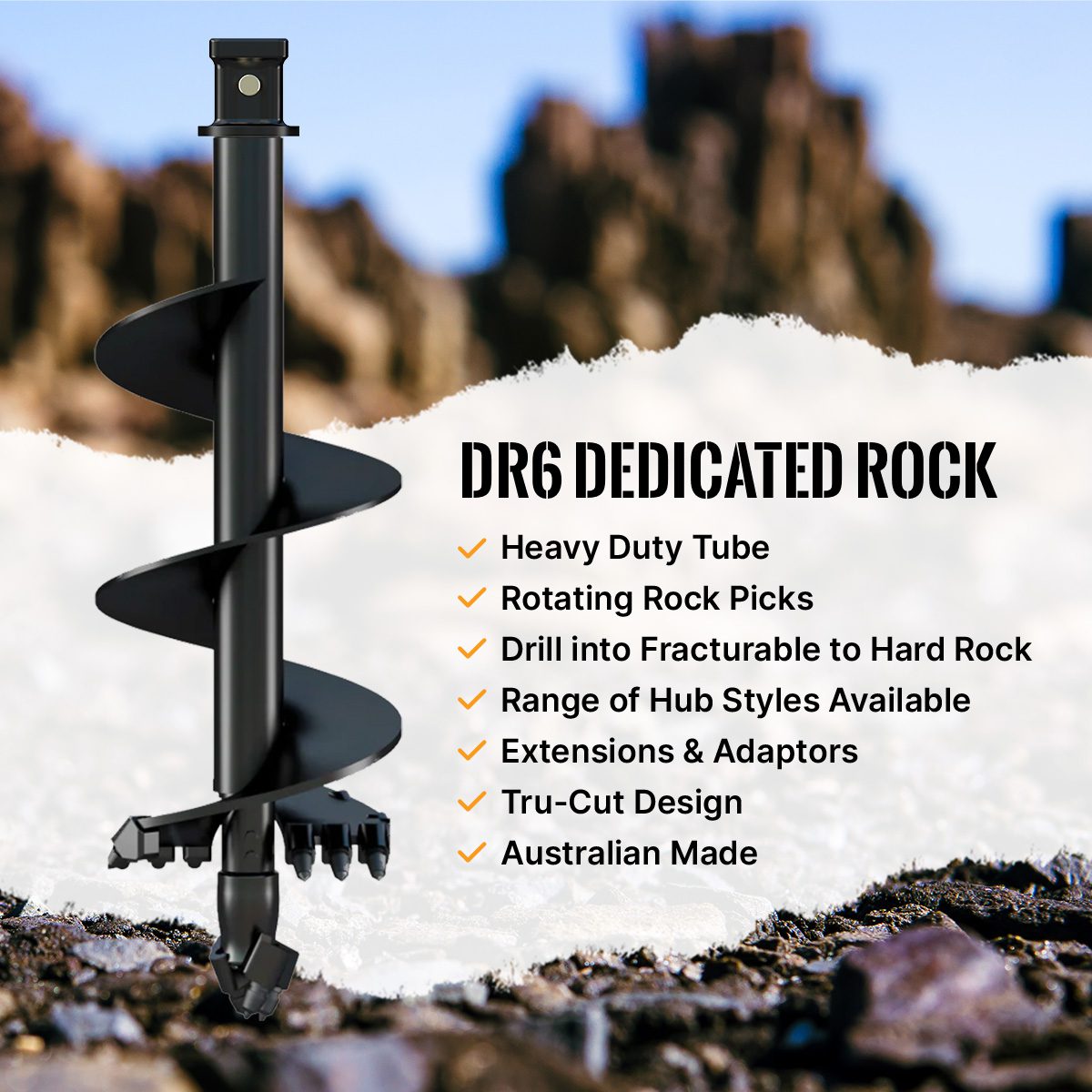DR6 Dedicated Rock Auger
