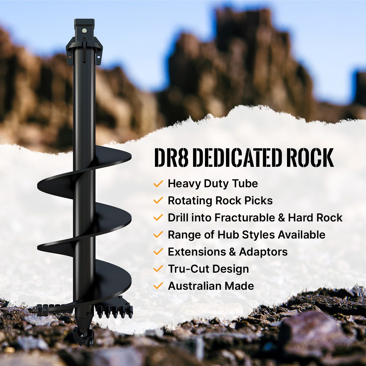 DR8 Dedicated Rock Auger