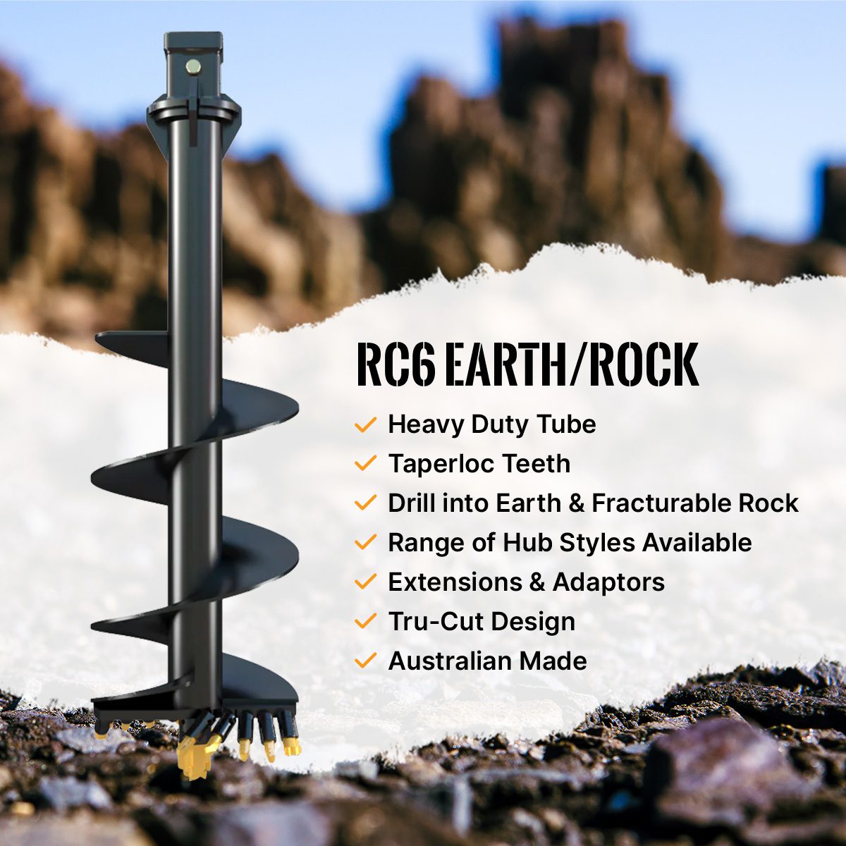 RC6 Earth Rock Combo Auger